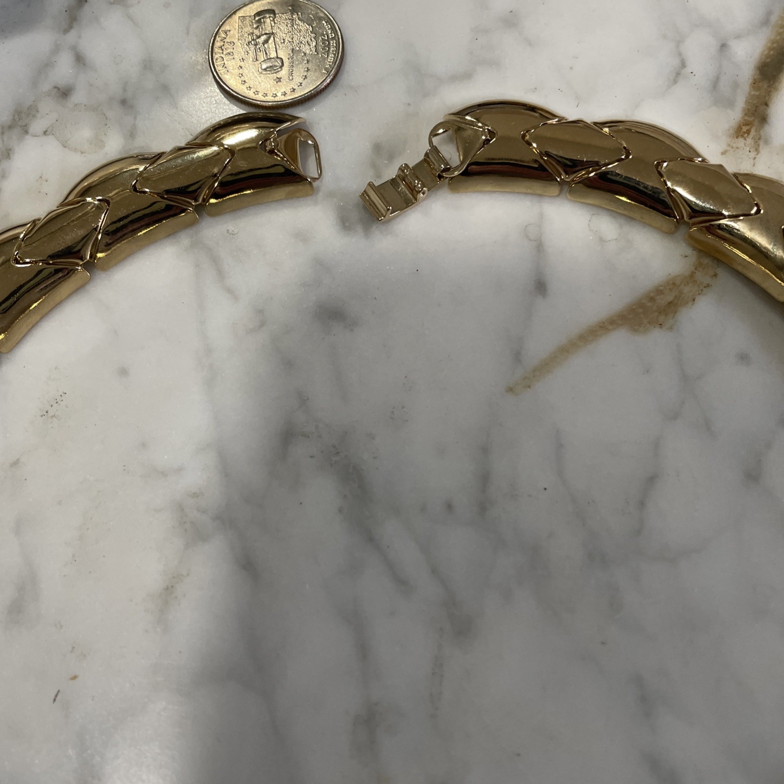VTG New Gold Plated 17 Mm 18” Link Neck Awesome