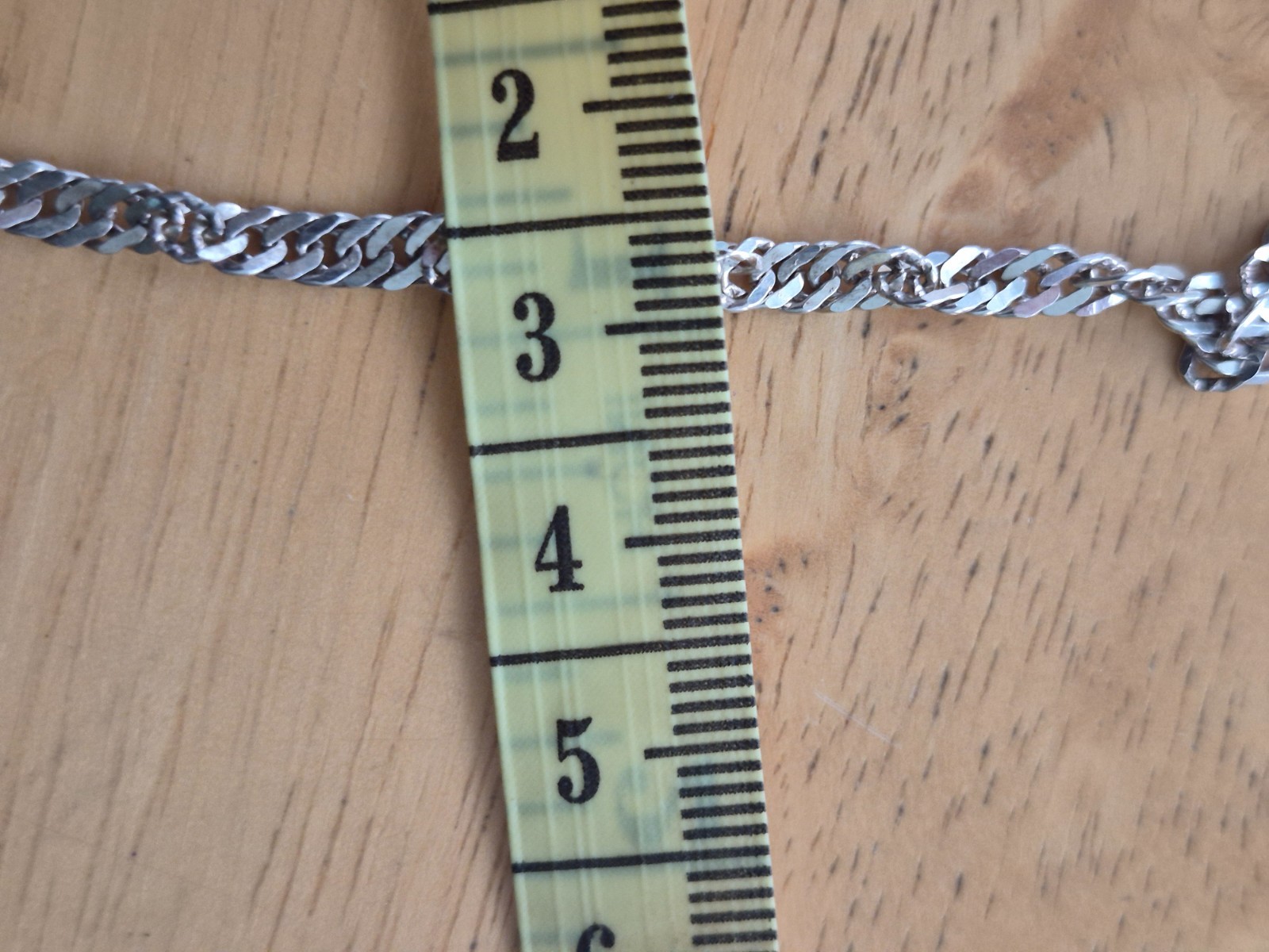 Vintage Sterling Silver 925 Twisted Chain Bracelet with fan charm 7.5″ 3.3g