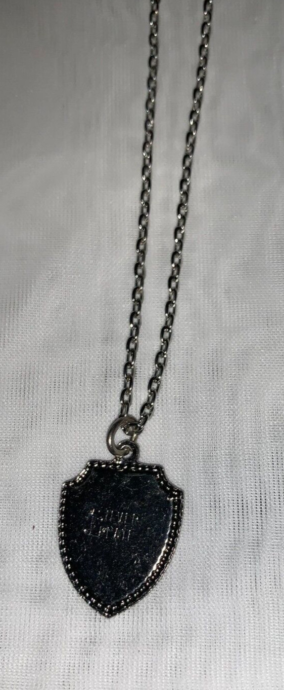Vintage Collectible Enamel Wisconsin marked Silverplate Necklace Souvenir