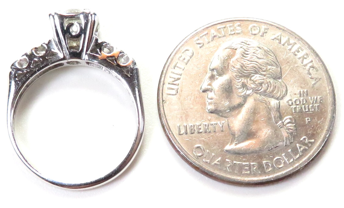 Antique Deco 1920’s European Diamond Engagement 13K Ring Size 5.25 UK-K EGL USA