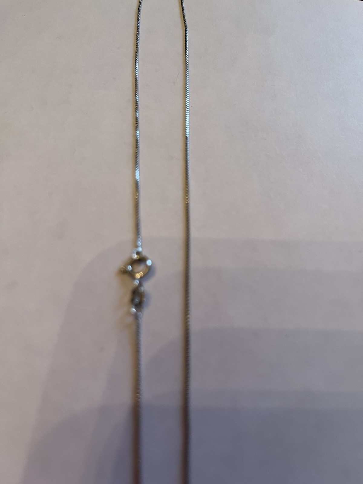 Vintage QVC Changeable Stone Sterling Silver Pendent Bail And Necklace