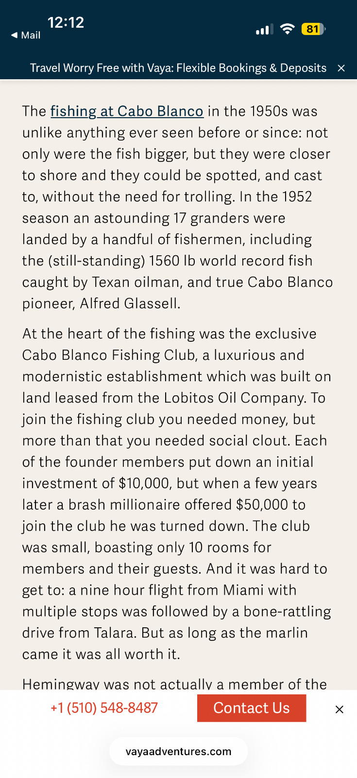 Cabo Blanco Fishing Club Membership medallion sterling silver pin