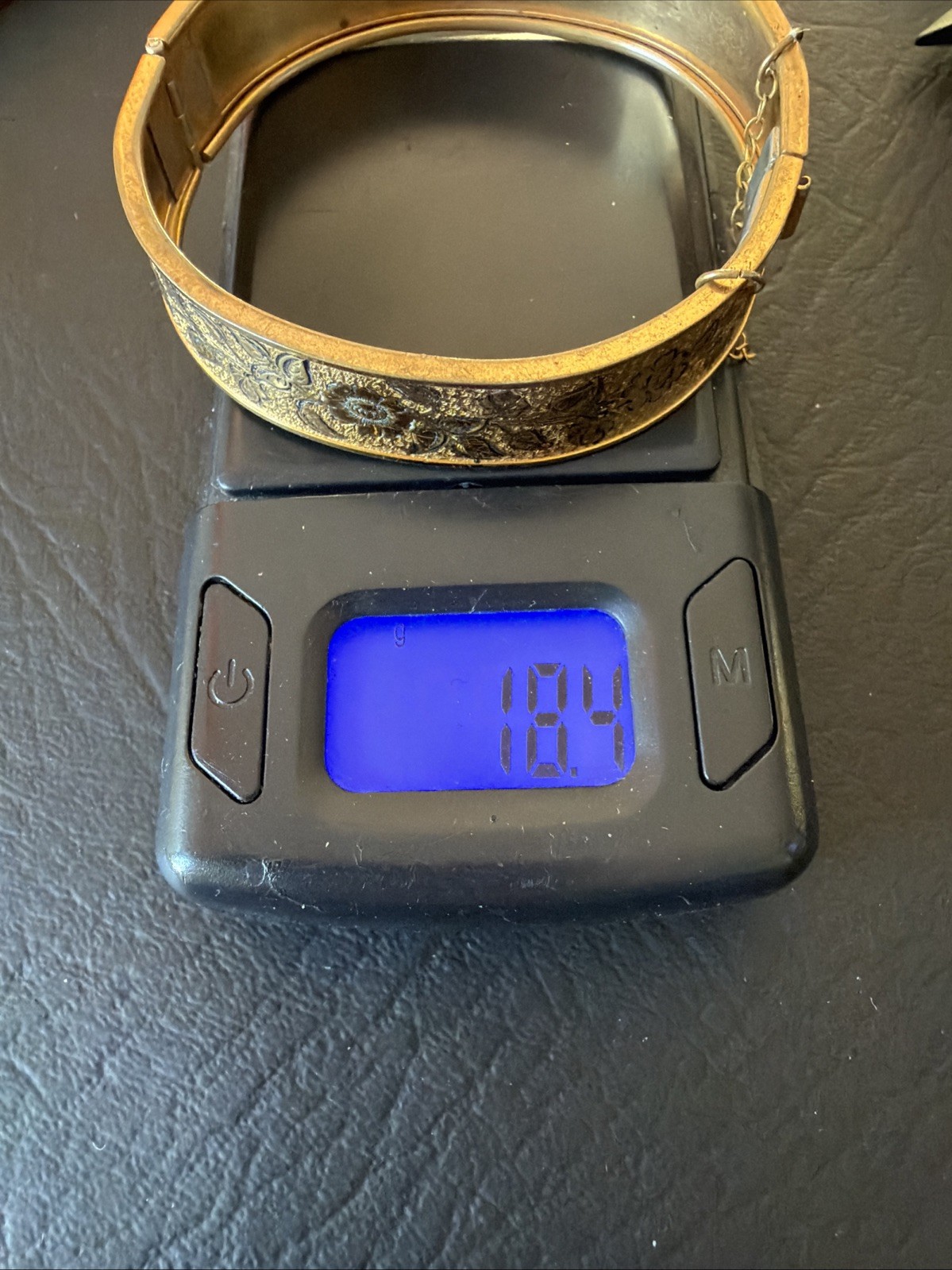 VTG Victorian Bangle Bracelet 1/20 Yellow Gold Filled Size 2”1/4 18.4g