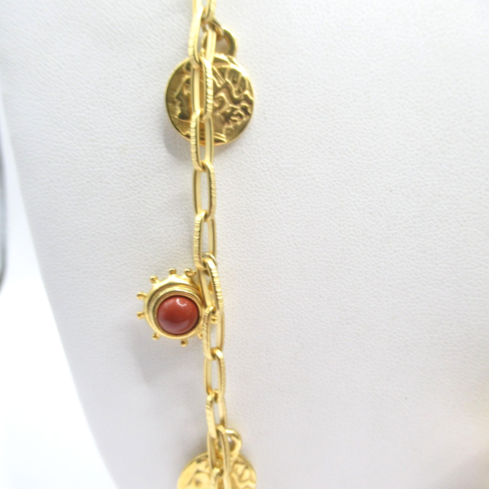 Robert Rose Gold Tone Faux Charms and Colorful 13 Charm Necklace Vintage