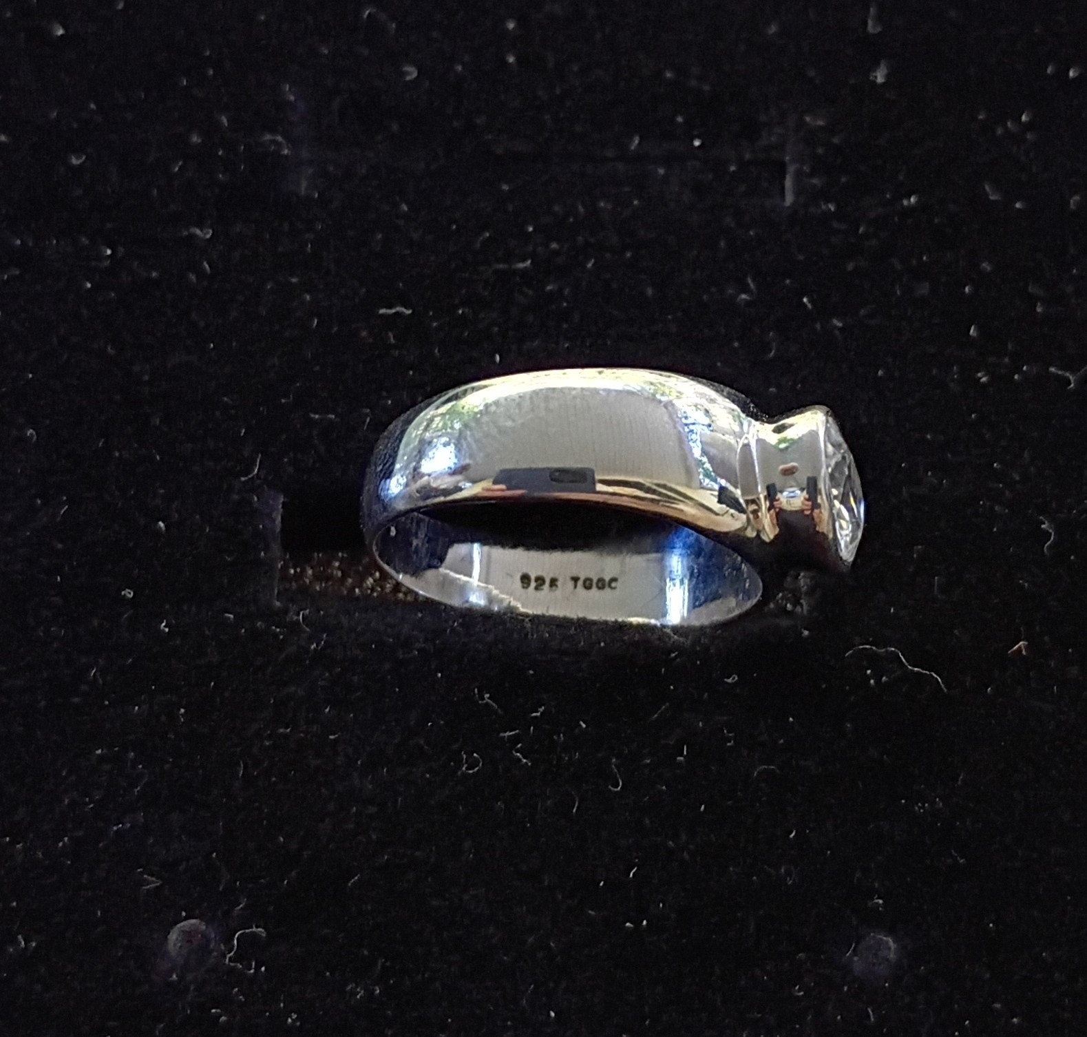 Vtg Rare Oval Diamond Simulant CZ Solitaire Ring sz 7 925 Sterling 4g Exc Cond!