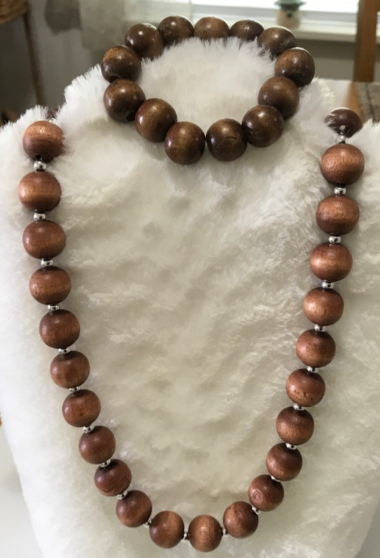 Vintage Unique MOD BOHO Wood Jewelry Necklace,Bracelets ,Earrings, Pins Lot