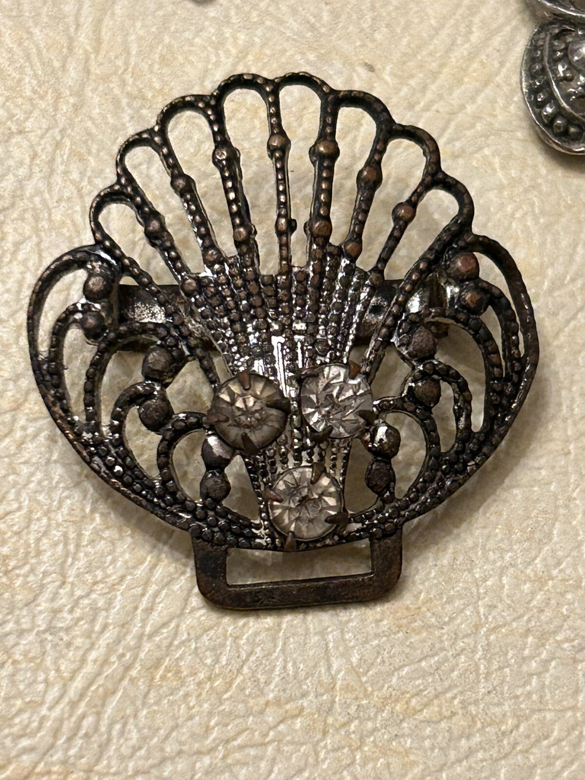 Vintage random filigree metal butterfly’s and sea shell unknown use?