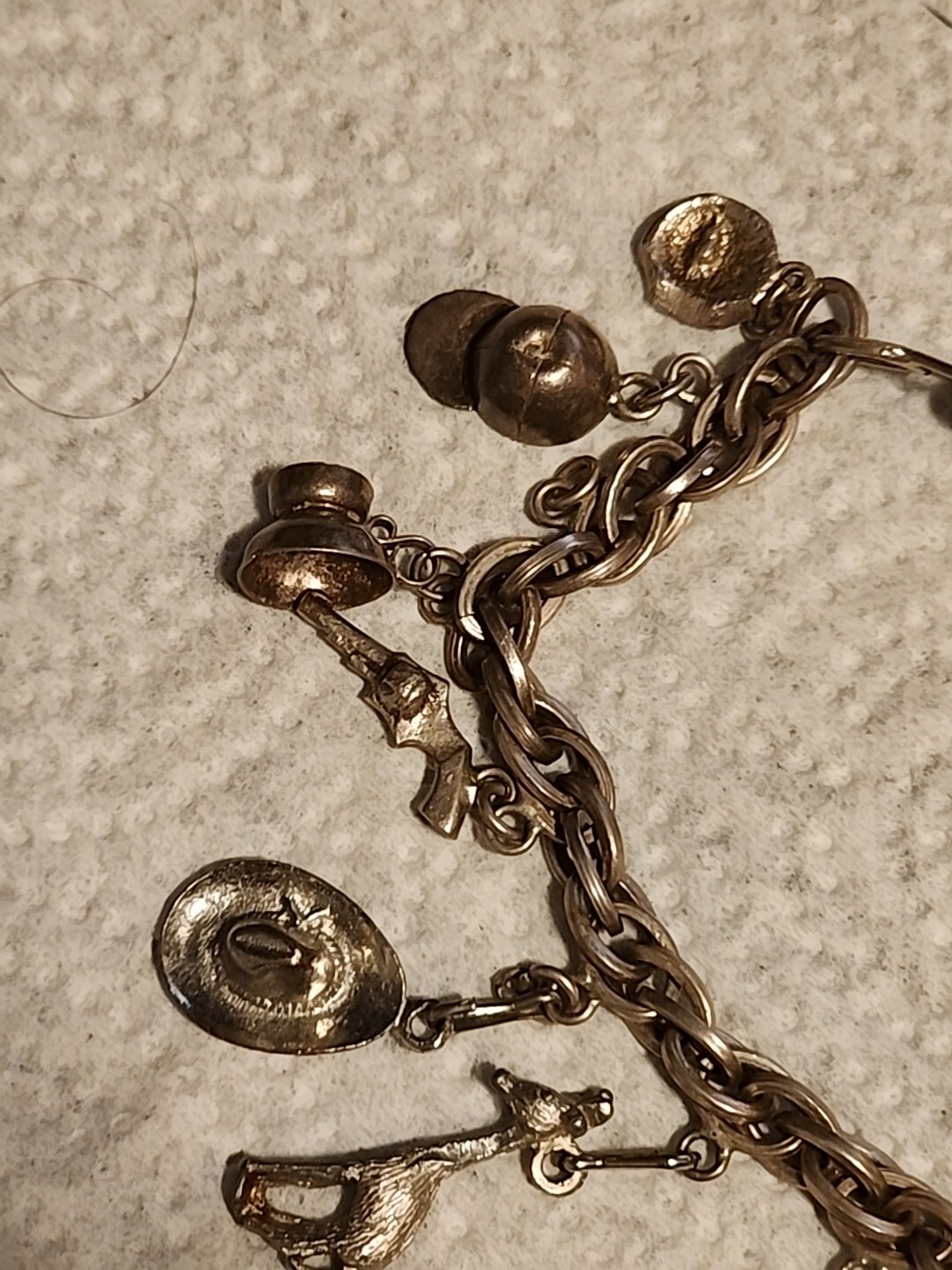 Sterling Silver Vintage Charm Braclet, Original Mexico Piece
