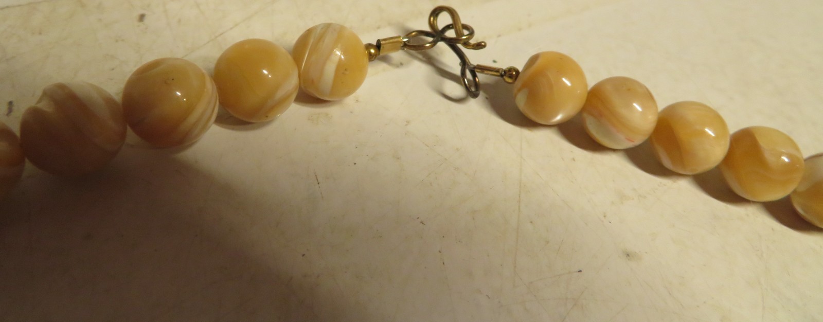 Vintage Sea Seashell Shell Pendant Necklace Handcrafted Beaded Brown Beige 20″