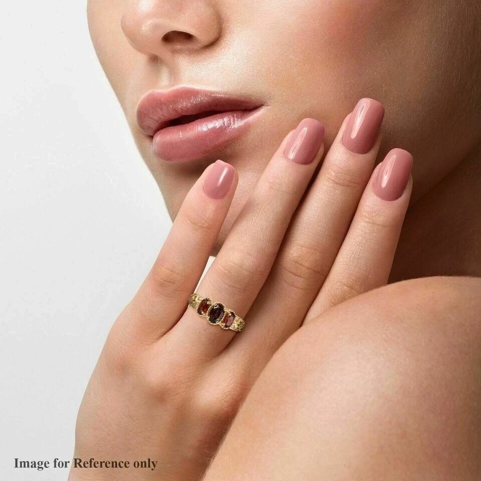 Art Deco Style Lab Created Diamond & Garnet Engagement Wedding 14K Gold FN Ring