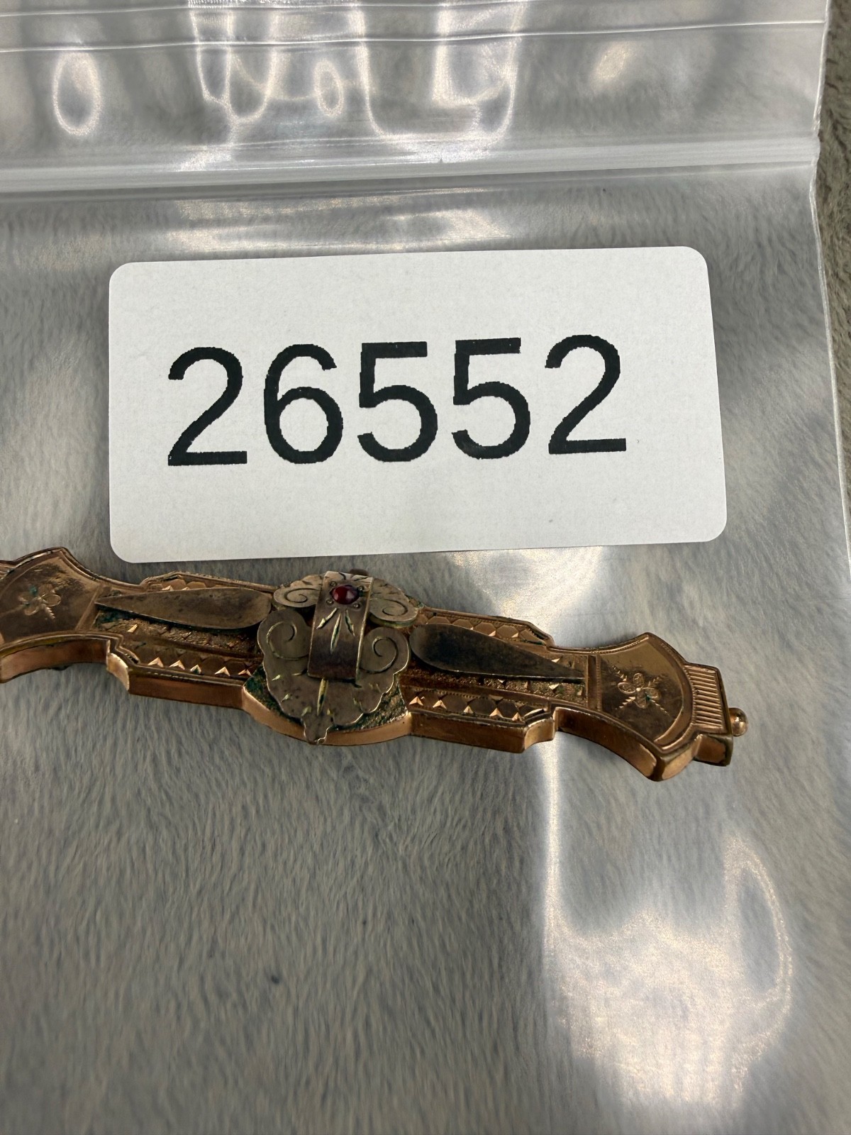 Vintage Edwardian Gold Filled Bar Brooch Renaissance Revival