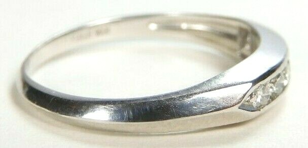 Antique Art Deco Diamond Wedding Band Platinum Ring Size 6.5 UK-M1/2 EGL USA