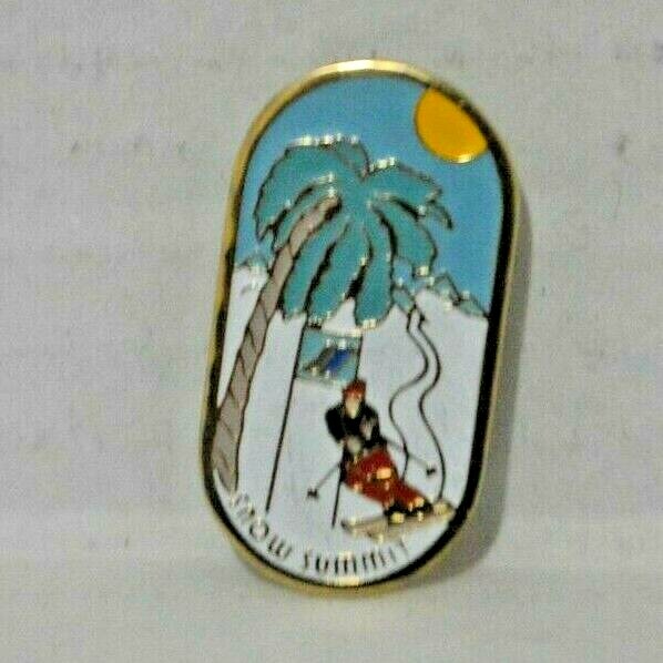 Snow Summit Oval Pin with Safety Clasp