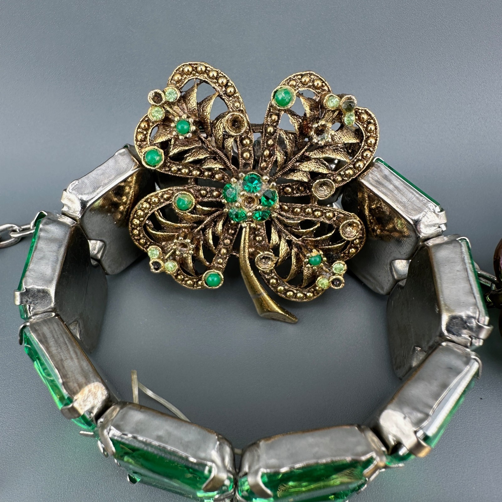 Vintage St. Patricks Day Jewelry Lot Shamrock Brooches Leprechaun Necklace Rings