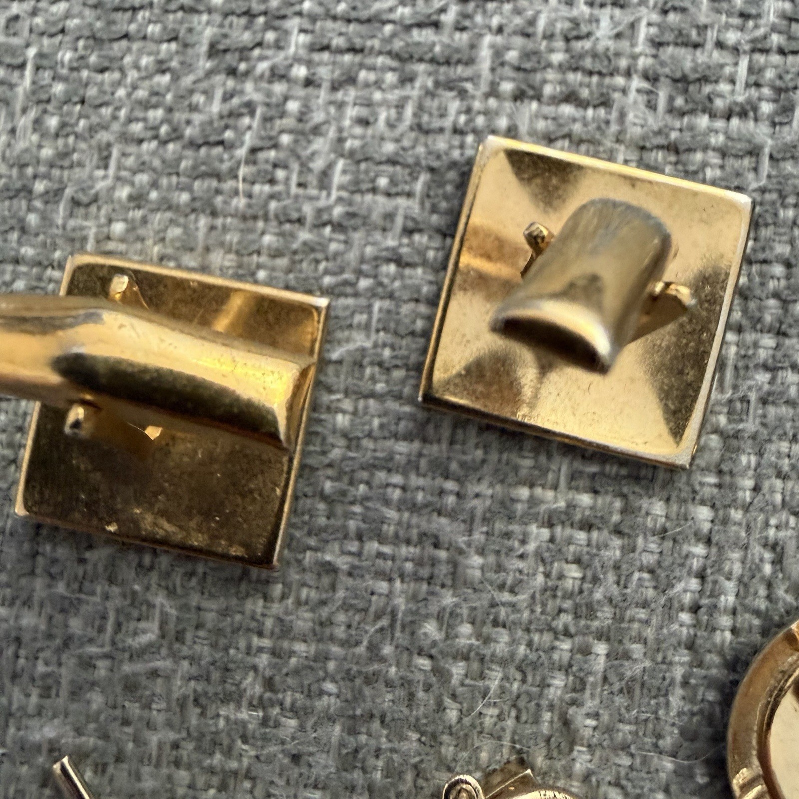 Vintage Men’s Cufflinks & Tie Tacks Lot – Damascene Swank Hickok Unmarked