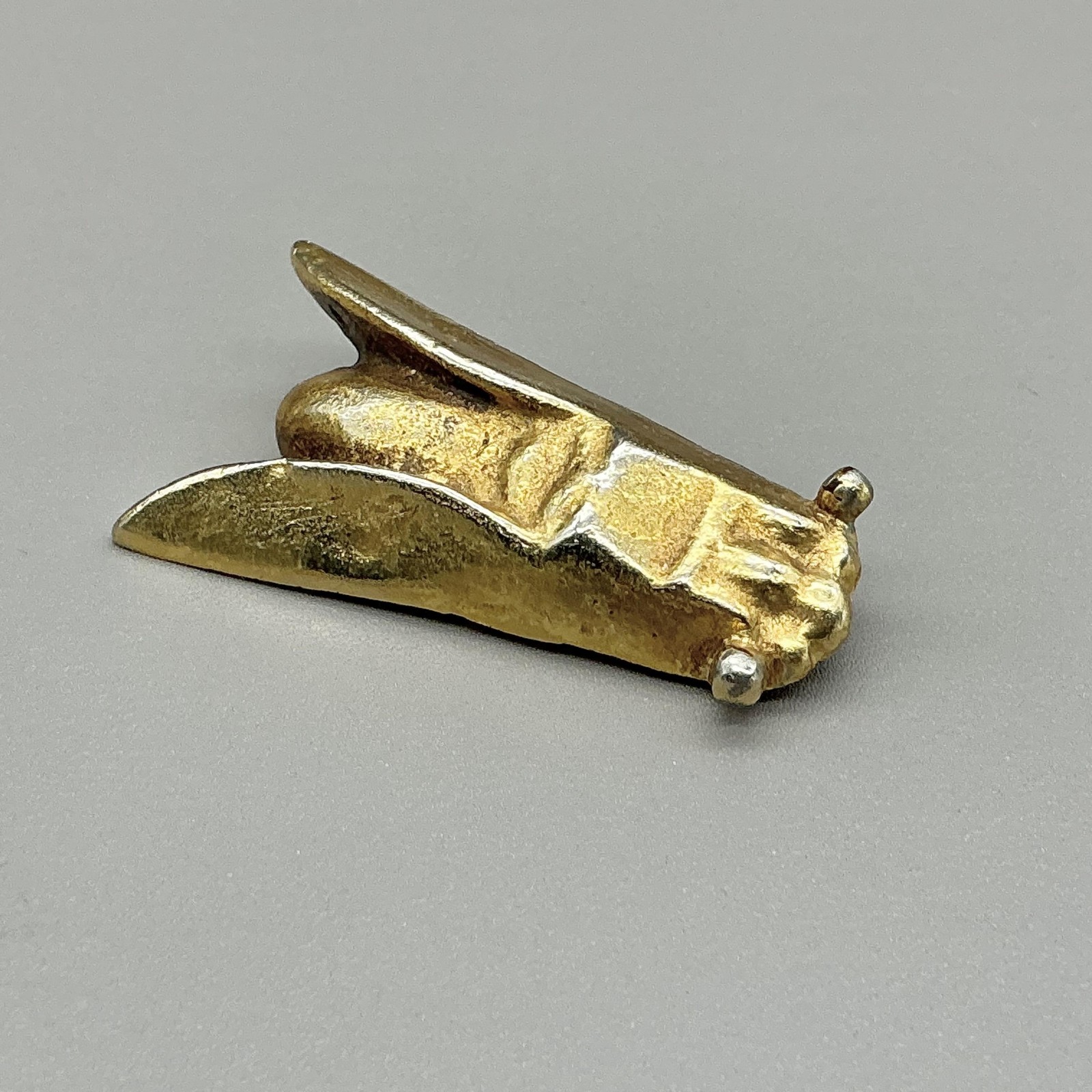 Alva Museum Brooch Abstract Insect Brass Gold Tone Figural Artisan Retro Pin