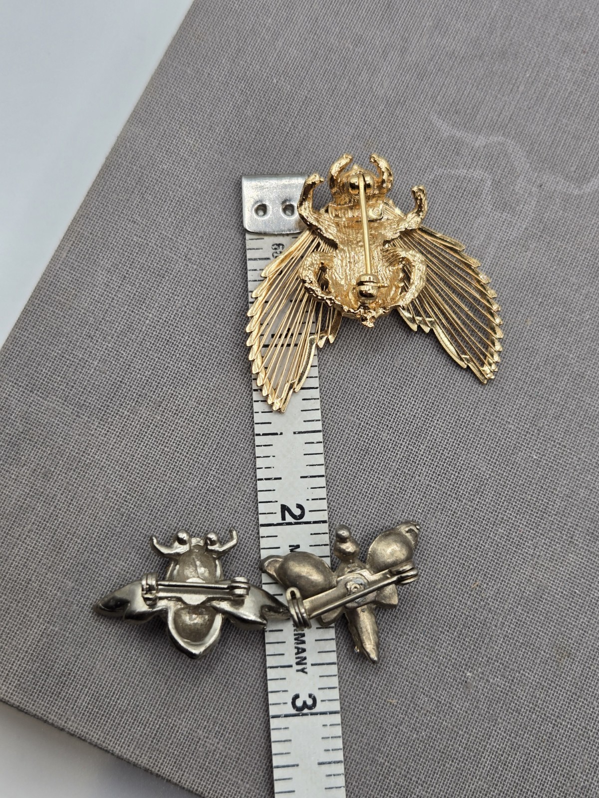 VTG Monet Gold Bee Brooch Pin and 2 other little Bugs Whimsical Insects