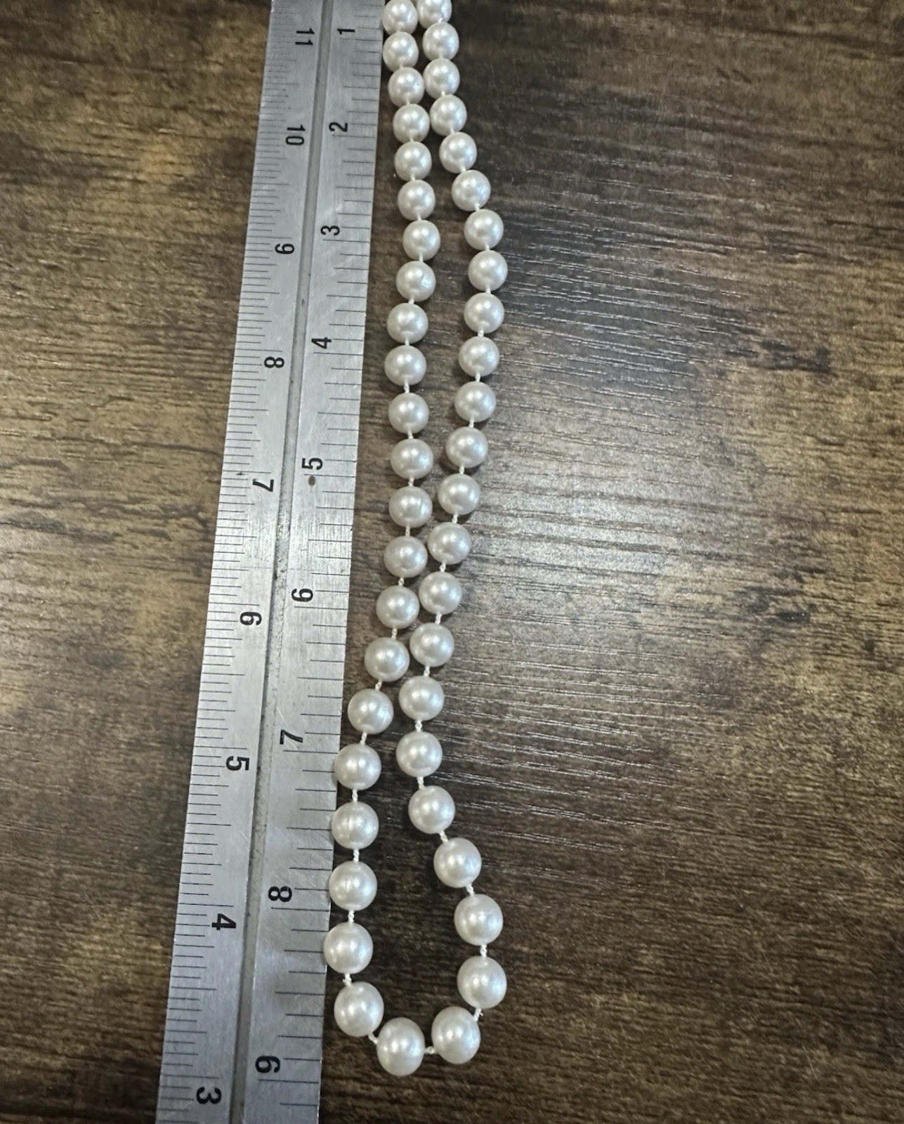 Vintage White Beaded Necklace Lot Faux Pearl Milk Glass Style 5 Pc