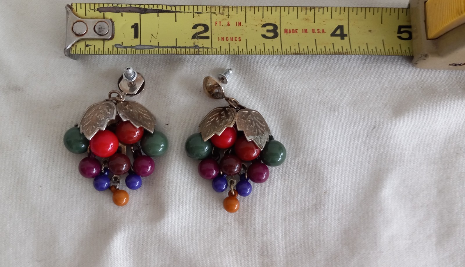 Vintage Grape Cluster Style Earrings