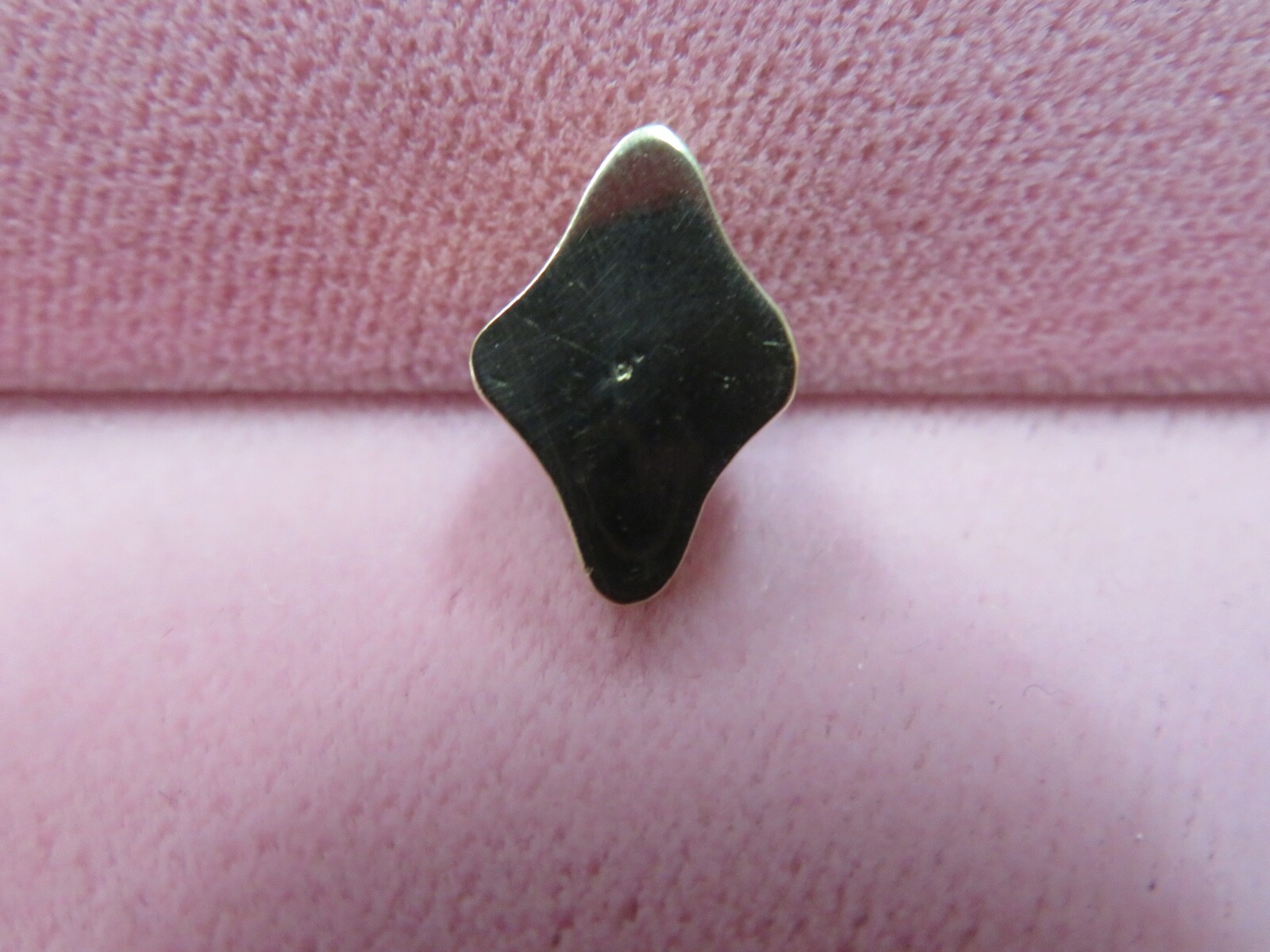 14K Solid Y. Gold Diamond Chip Slide Charm for Bracelet 1.62 Grams
