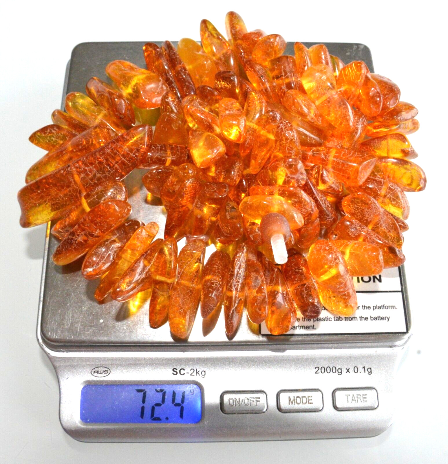 72gr RUSSIAN SOVIET BALTIC AMBER BEAD NECKLACE 琥珀 BRACELET STONE PENDANT EARRING
