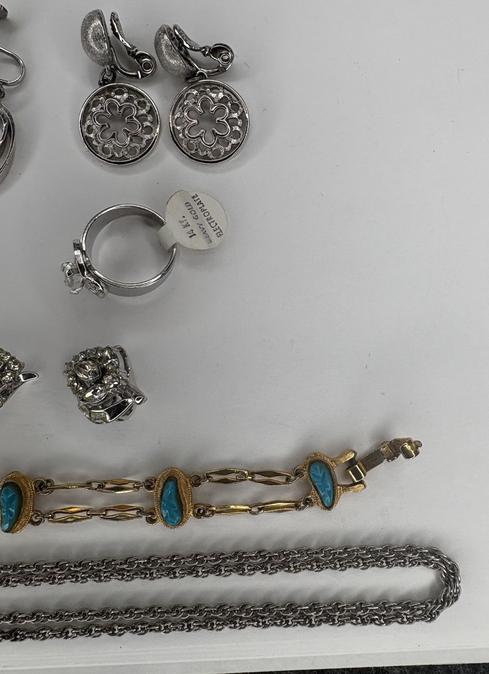 Trifari Monet Stella Dot Avon Jewelry Lot Earrings Bracelet Vintage Mix