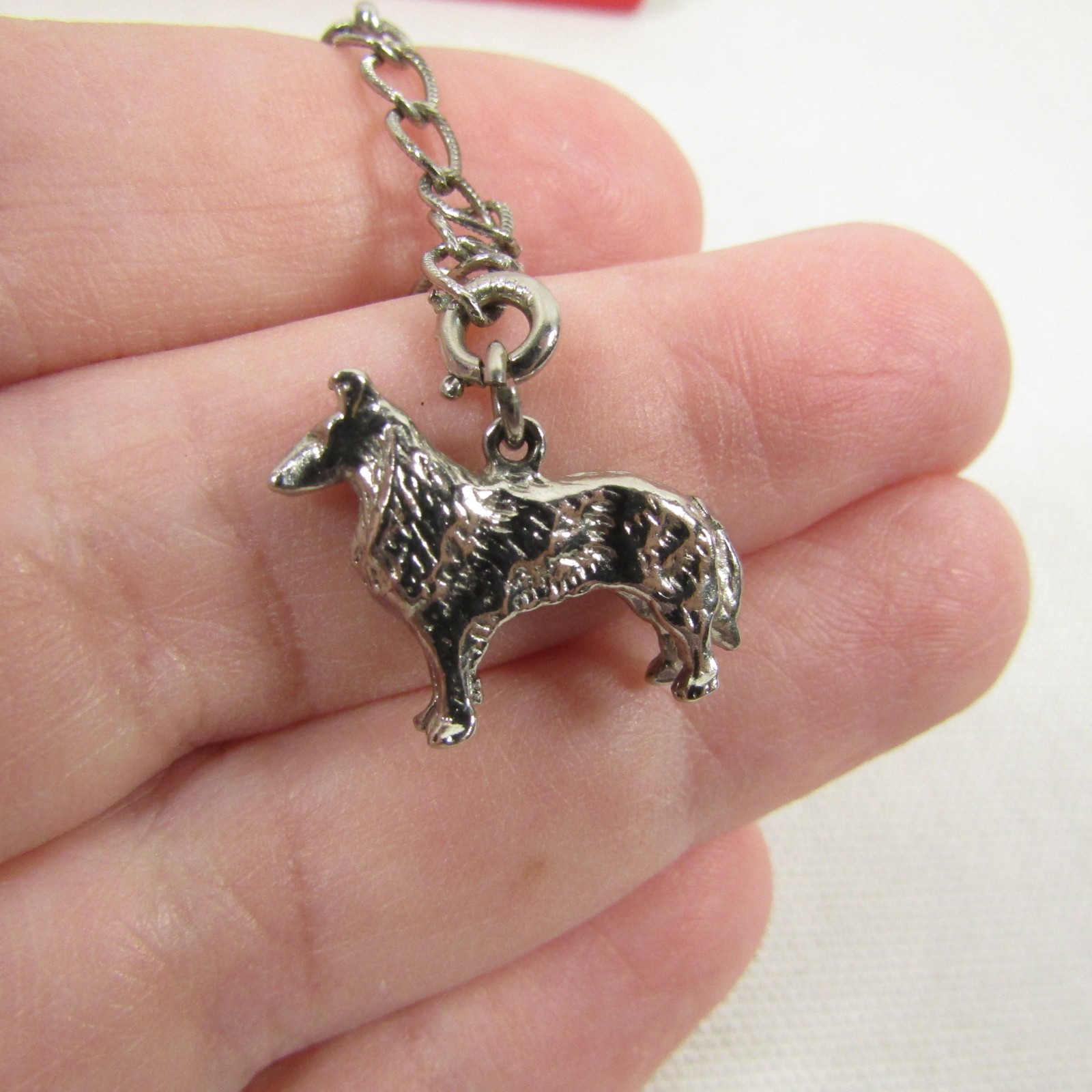 Vintage New Orleans Charm Bracelet Trumpet Horse Collie Arch Bells