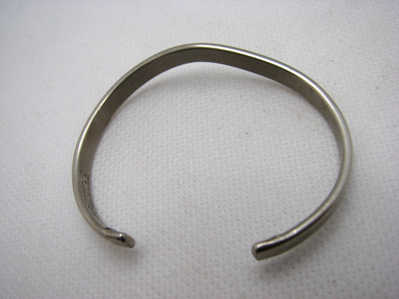 Vintage Sergio Lub Magnetic Bracelet Silver Tone Wave Design Size Small