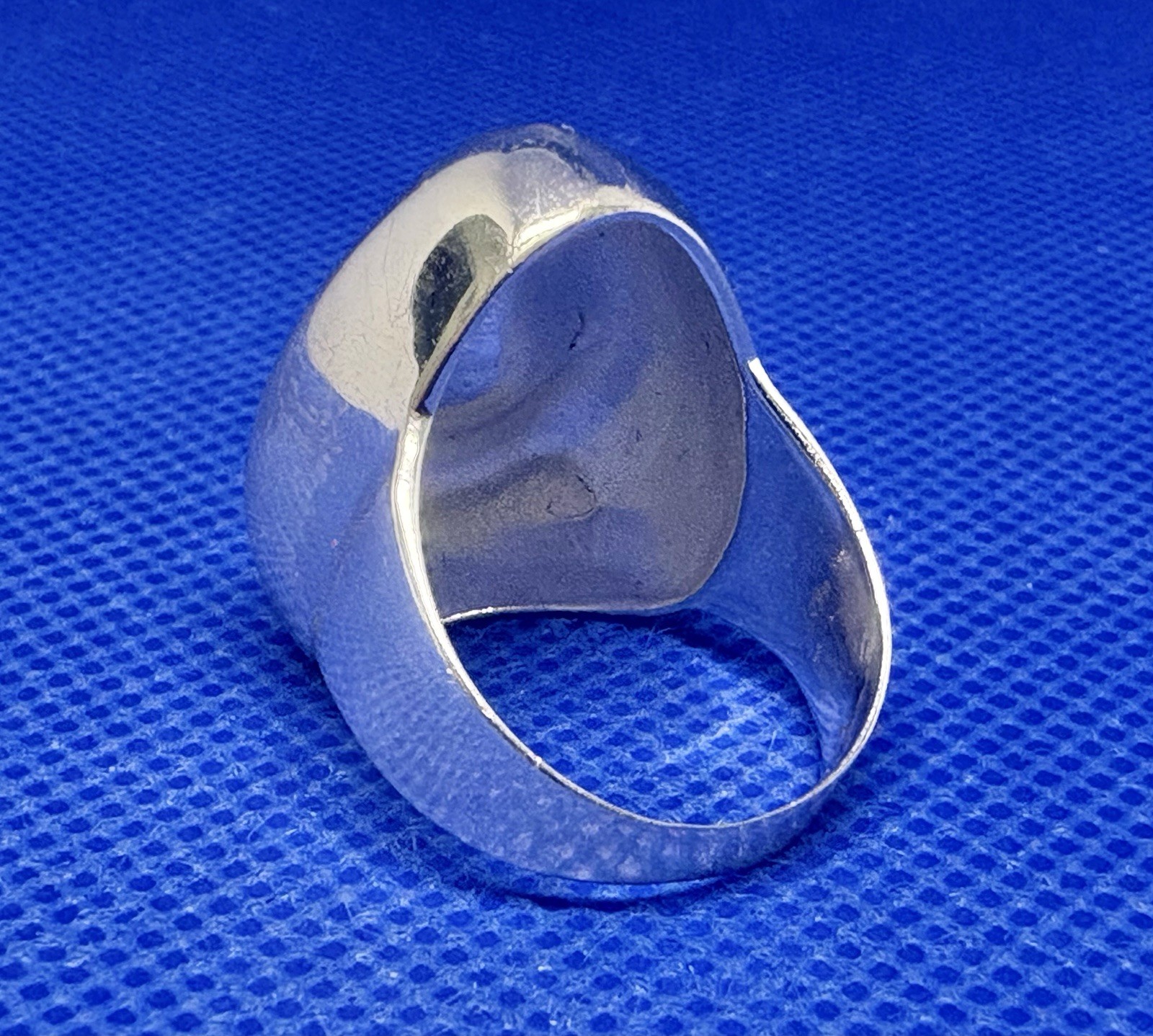 X08 Sculpture Modernist 8.93 g 1980s Vintage 925 Sterling Silver Ring Size 7.75