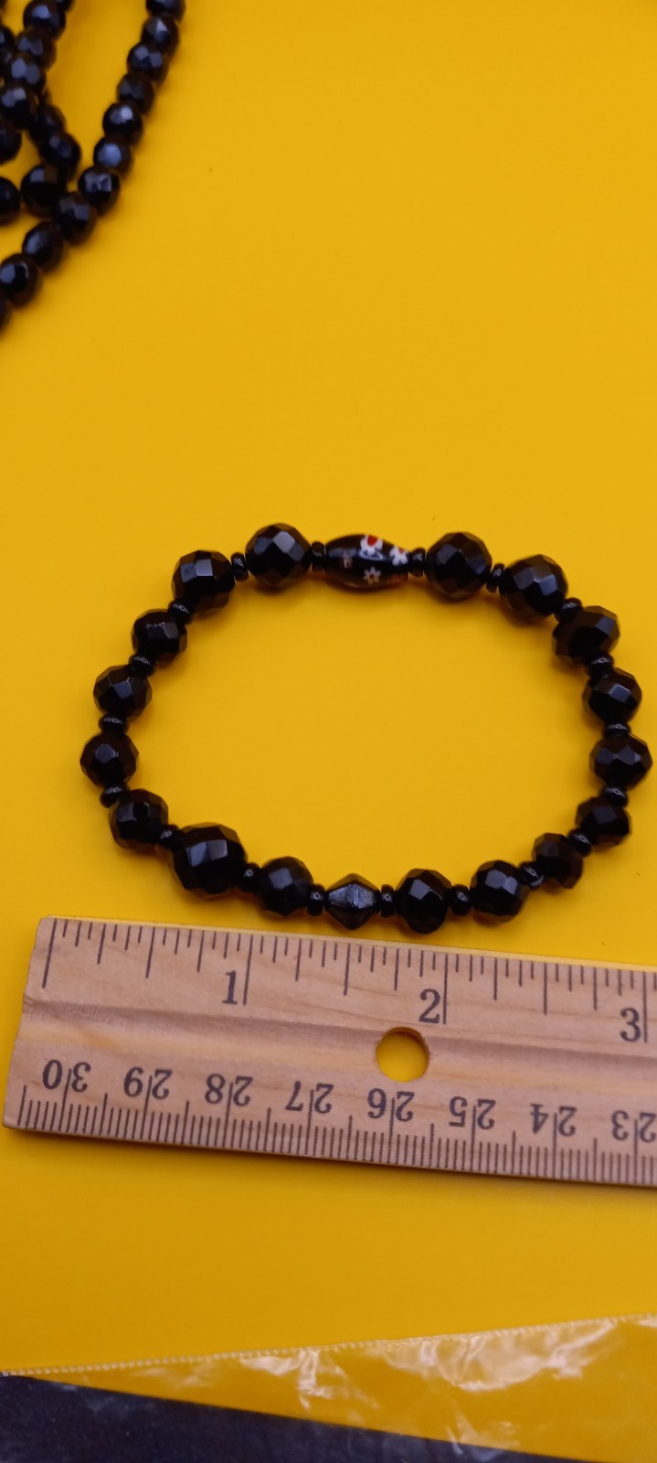 Vintage Black Faceted Crystal Glass Small Jewelry Lot