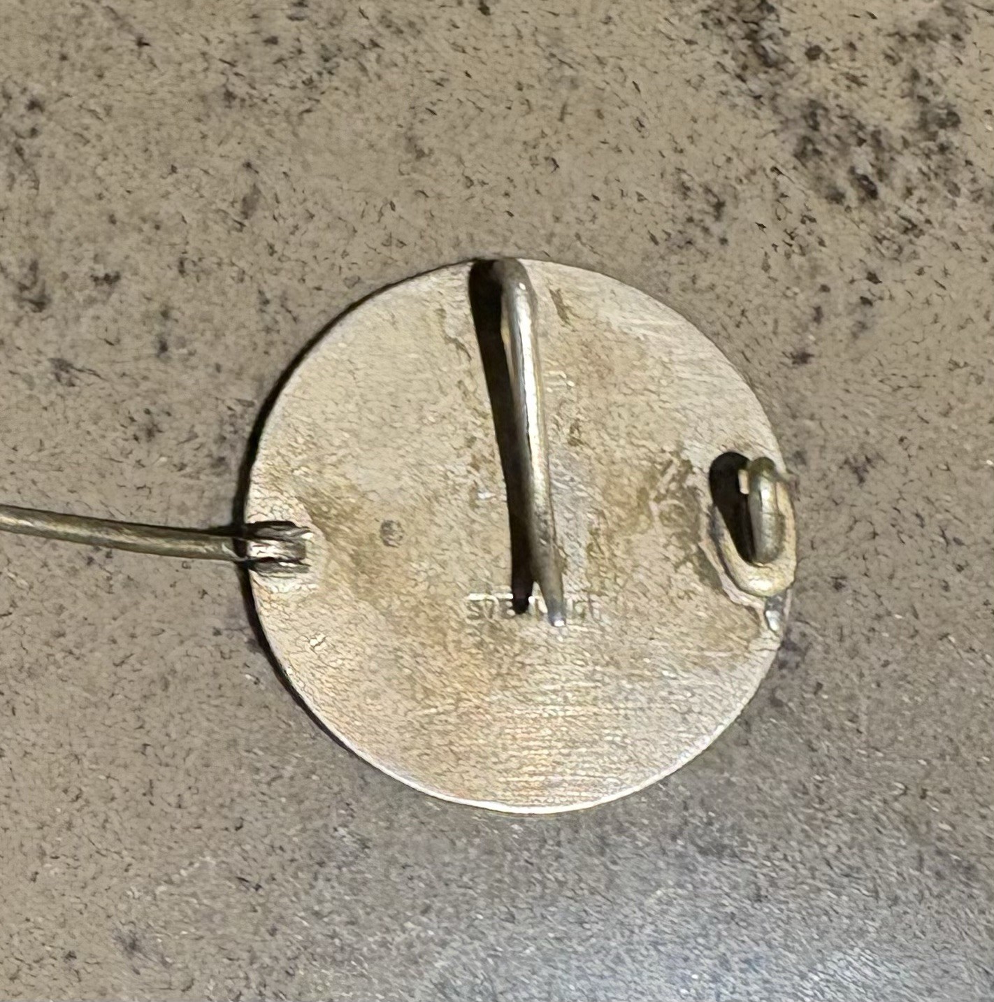 Antique Art Nouveau Sterling medal brooch