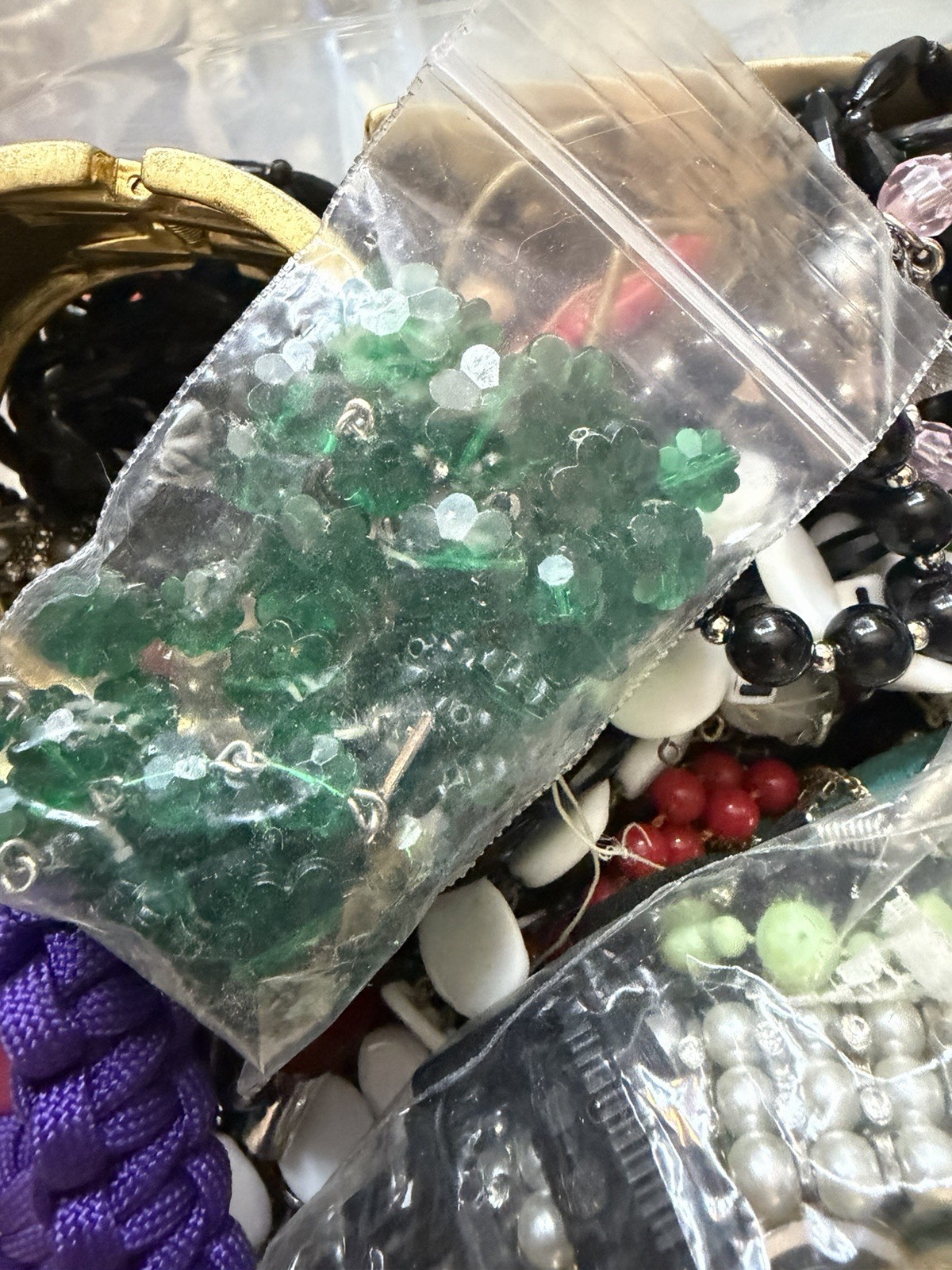 Estate Vintage to Mod Jewelry Lot 2 lb JUNK CRAFT WEAR REPAIR Untested Unsorted