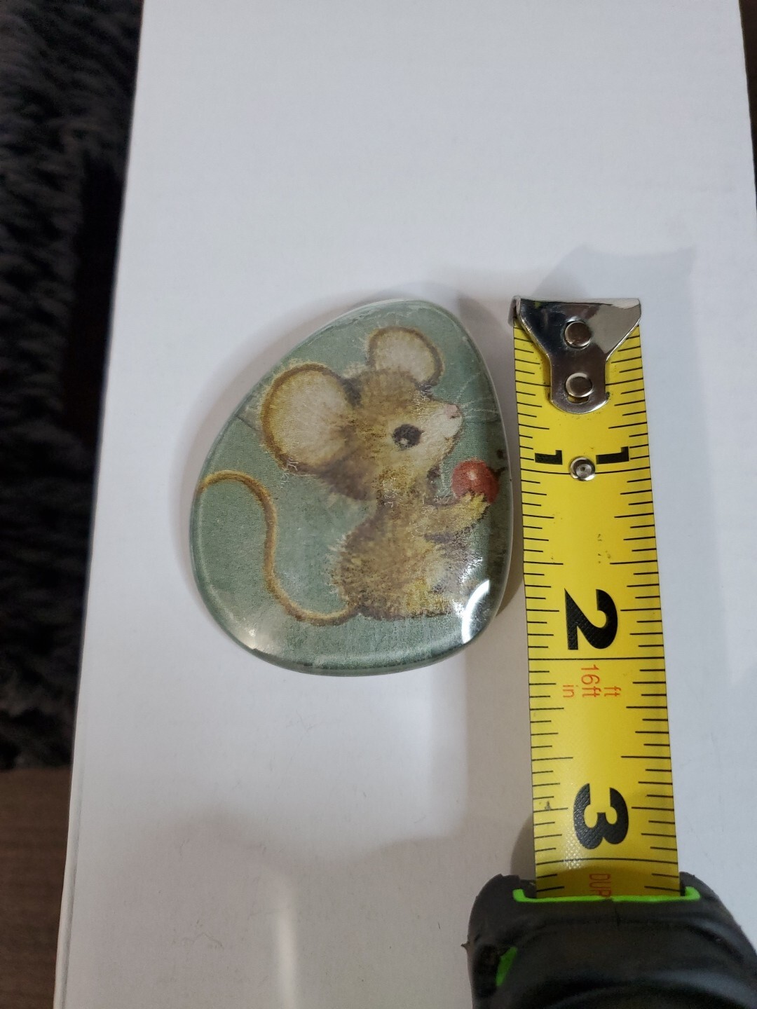 Repurposed Art Eyeglass Lens Brooch Handcrafted Mice With Ball Fun Fashion