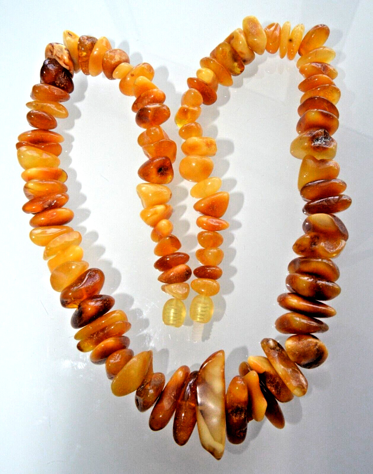 ✅49cm = 44gr RUSSIAN SOVIET BALTIC AMBER BEAD NECKLACE 琥珀 BRACELET STONE PENDANT