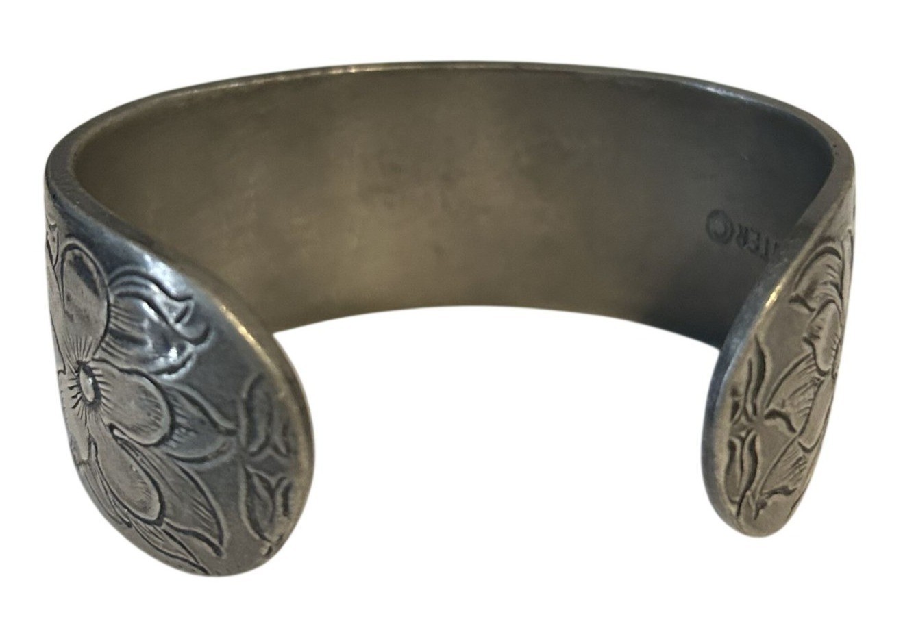 Salisbury Pewter Etched Cuff Bracelet flower February