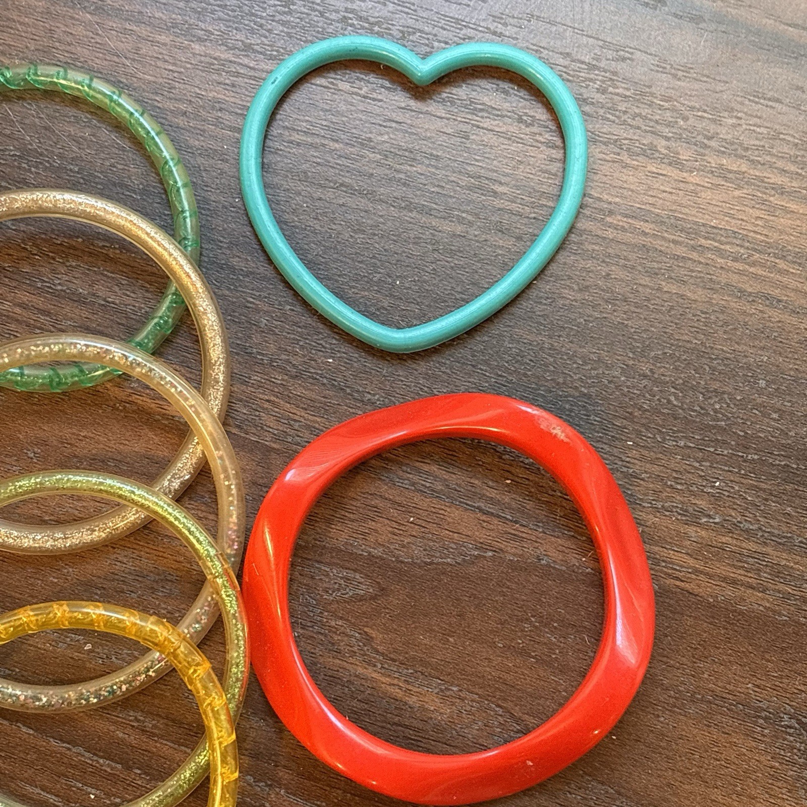 Vintage 1980s Jelly Bracelets Glitter Bangles Jelly Rings Lot Of 37 Pieces