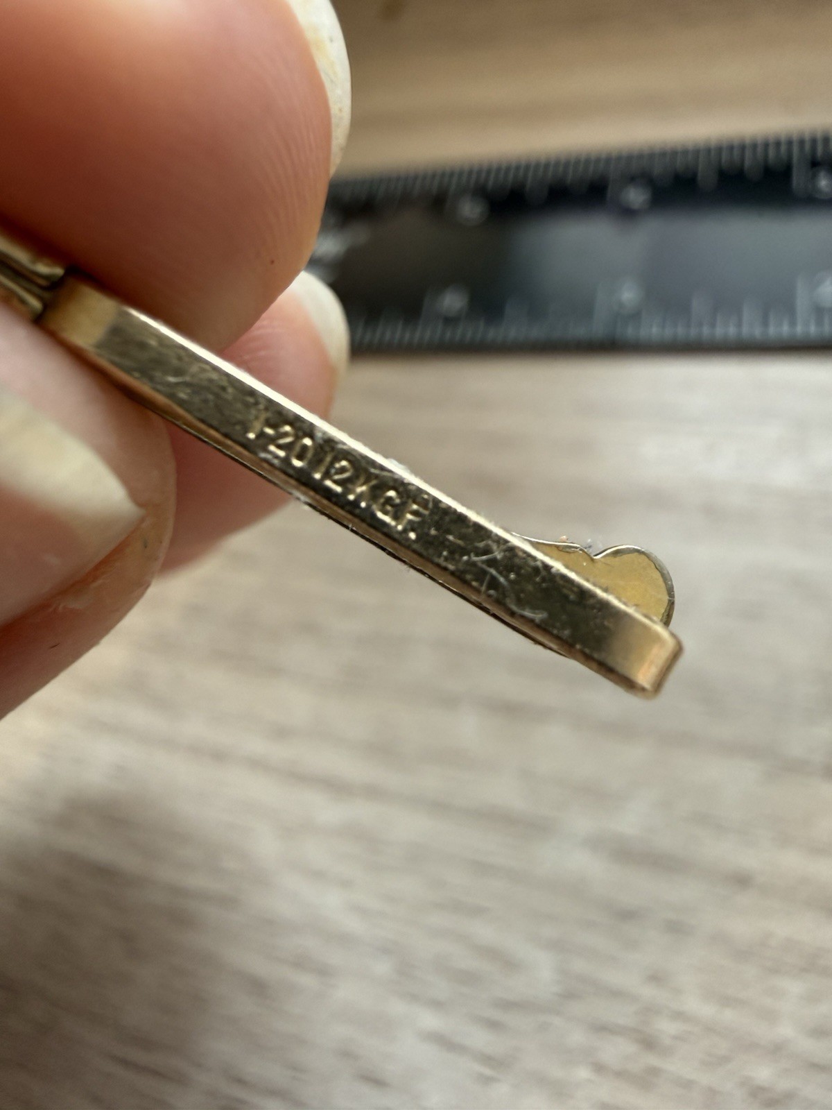 Vintage Hadley 12K Gold Filled Collar Bar Pin Mens Formal Accessory 2 Inch