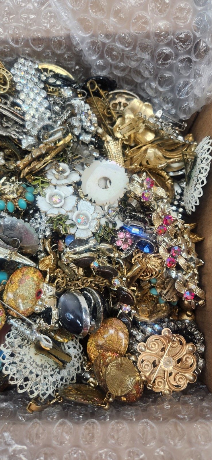 8lbs True Vintage Jewelry Lot Signed Unsigned Repair Wear