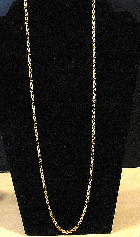 STUNNING! VTG 27.5” 12K GF Attleboro Co. (ACO) Chain Link Necklace 12.83g~3.5mm
