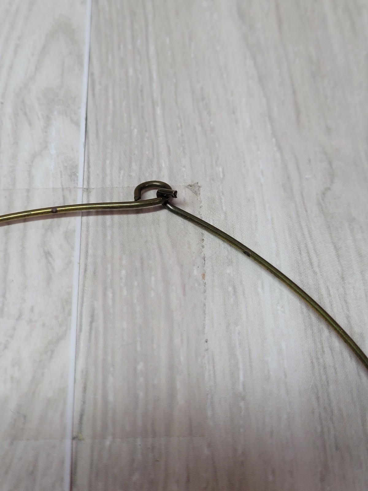 Vintage Art Nouveau Style Brass Choker Necklace Swirl Pendant Boho