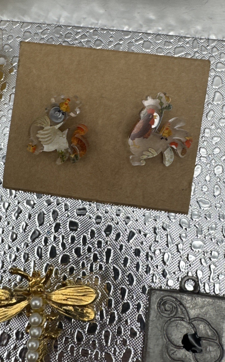 Vintage Jewelry Lot Earrings, Bracelet, Pendants, Watch And Ring! Untested!!