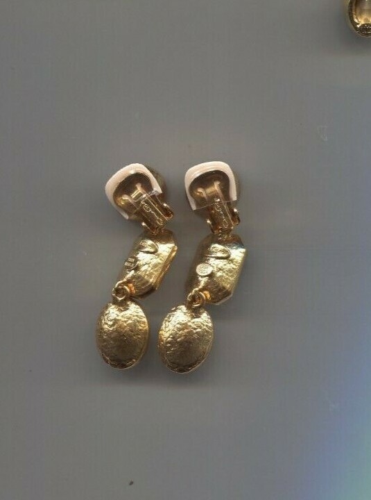 OSCAR DE LA RENTA CLEAR TOPAZ BEVELED EARRINGS usa