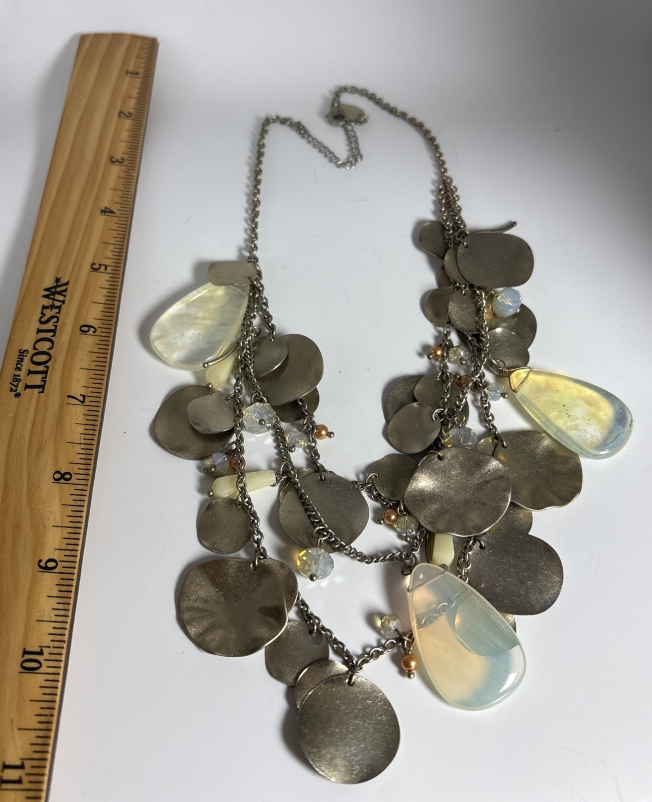 Vintage Coldwater Creek Necklace Metal And Beads