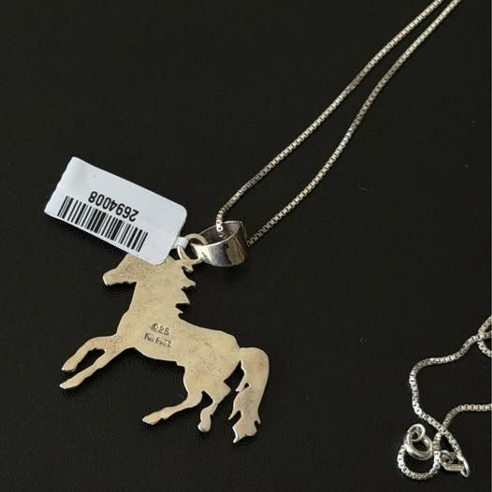 Sterling Silver Turquoise Horse Pendant Necklace | Southwestern Equestrian Charm