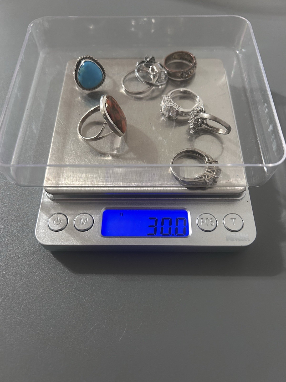 925 Sterling Silver and 18k Gold Vintage Ring Lot