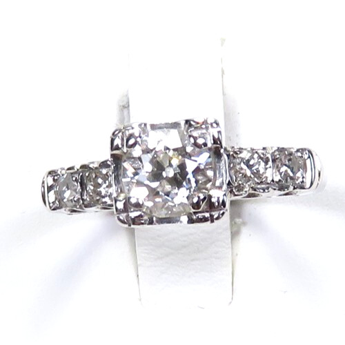 Antique Deco 1920’s European Diamond Engagement 13K Ring Size 5.25 UK-K EGL USA