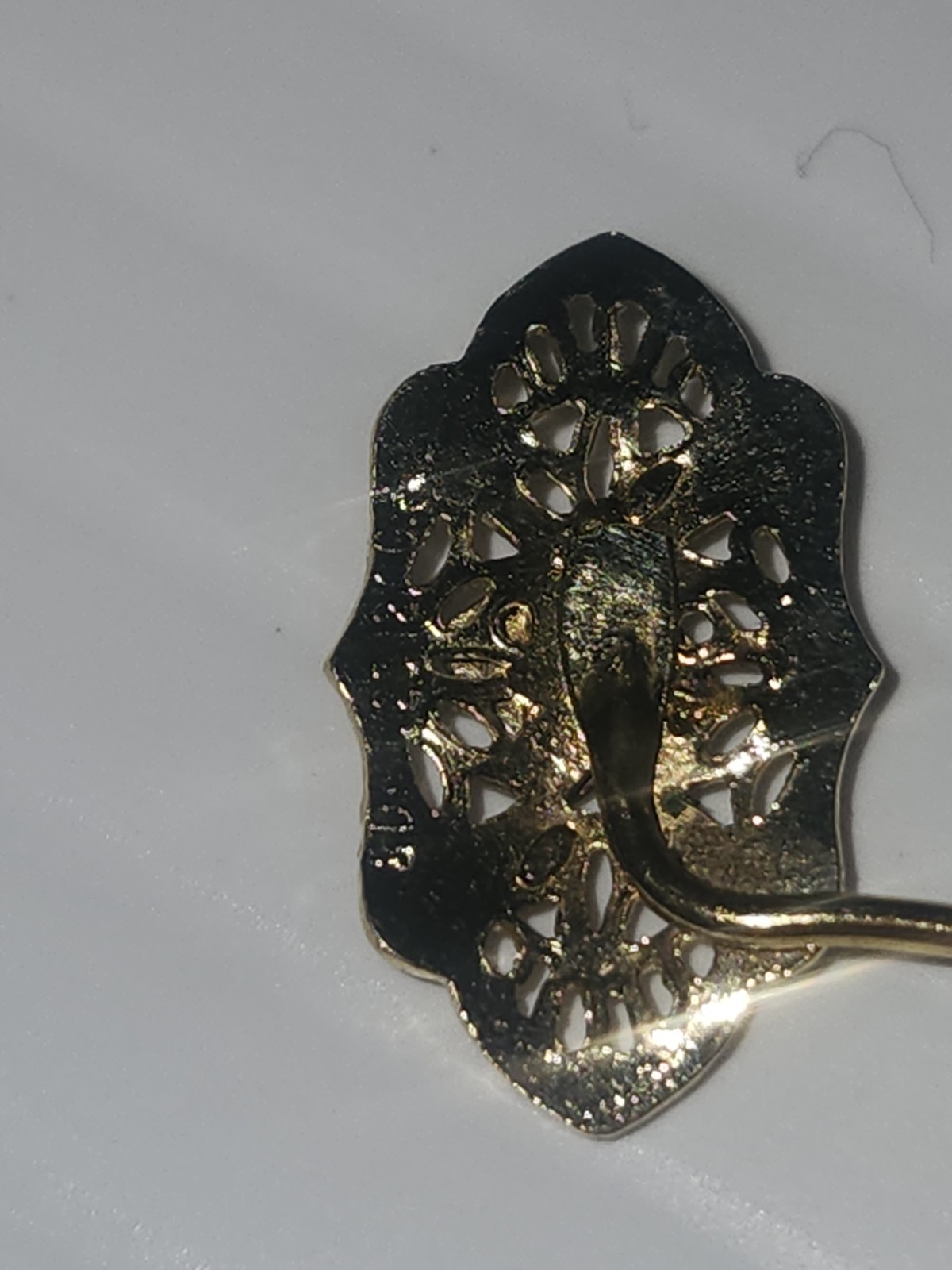 14K Solid Y. Gold Stick w/ 1/20 12k GF Diamond Stick Pin Vtg Marked BDA, 1.13 G