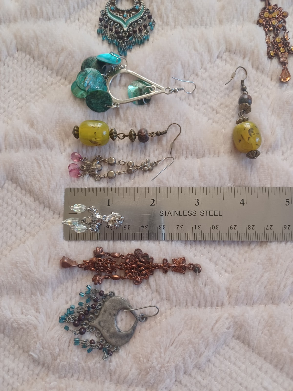 Lot of 6 Pairs Vintage 90’s Y2K 2000’s Costume Earrings Boho Chandelier & More