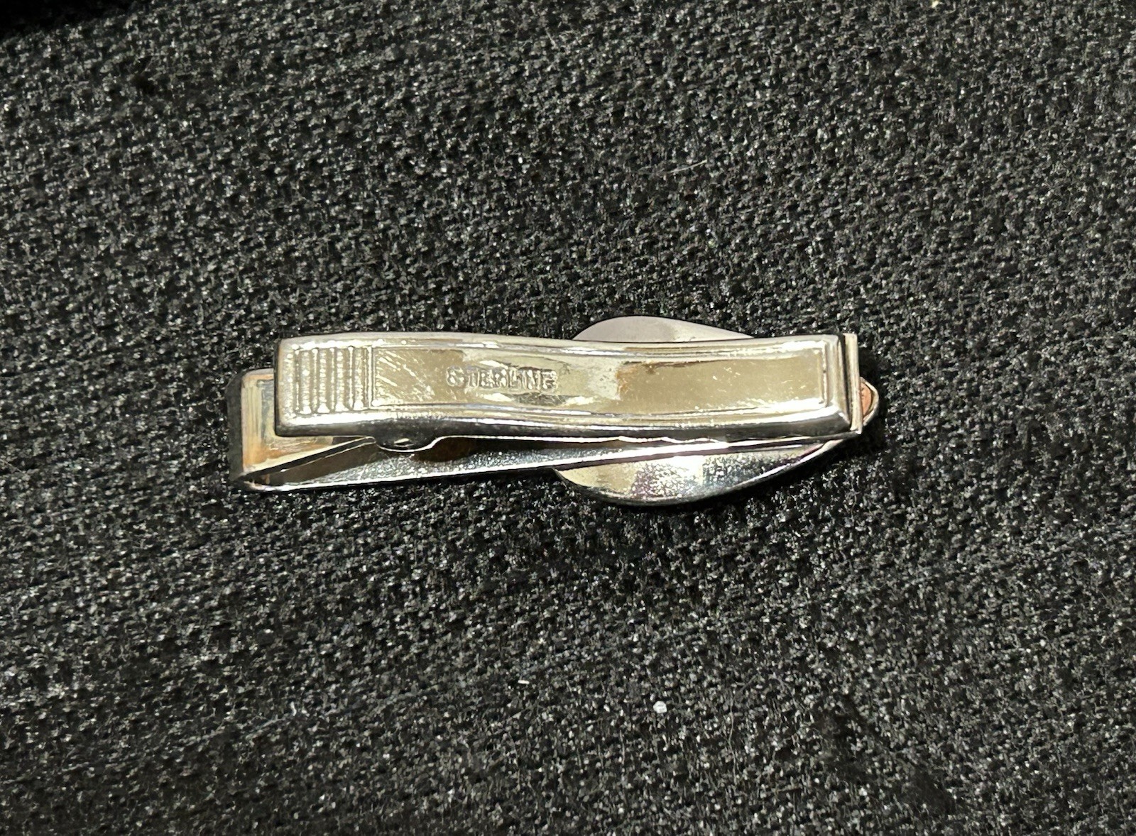 Vintage 925 Sterling Silver Classic Set Cuff Links & Tie Clip ~ Signed STERLING