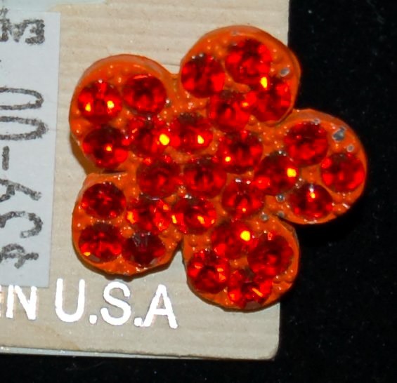 VINTAGE Jewellery Earrings Floral Made in USA Austrian Crystal RARE FIND!